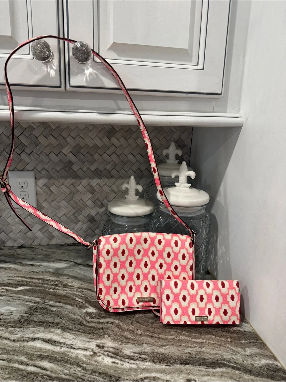 kate spade Laurel Way Carsen Patterned Crossbody with Matching Wallet